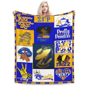 Sigma Gamma Rho Eco Friendly Flannel Blanket Custom Sorority Paraphernalia Sisterhood Gifts Sofa Bed Throw Office Travel