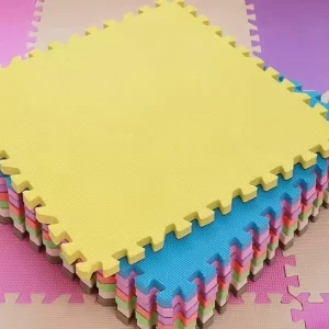 Signature Fitness Customizable Multi Purpose Puzzle Exercise Mat with EVA Foam Interlocking Tiles Home Floor Mats