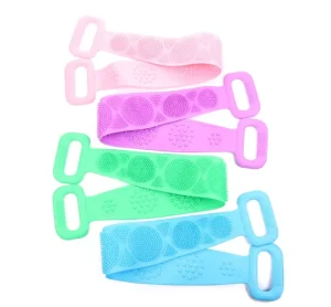 Silica Gel Washcloth Back Rub Washcloth Bath Towel Exfoliate and Massage Skin