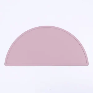 Silicone Baby Products Half Round Shape Design Nonslip Toddlers Feeding Table Mat Waterproof BPA Free Silicone Place Mats Baby