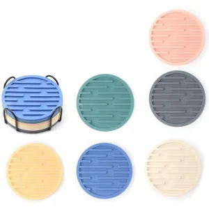 Silicone Pad Heat Resistant Mat Household Round Coaster Food Grade Dining Table Pod Pan Insulation Pad Storage Holder Rack