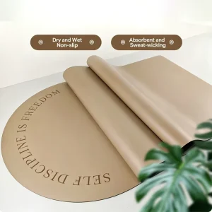 Silicone Waterproof Yoga Mat for Home Gym Workout Non Slip Exercise Mat for Pilates Aerobics