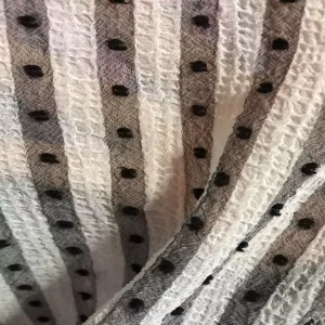 Silk Burnout Jacquard Dots Gauze Cationic Two Tone Chiffon Stripes Crepe Georgette Fabric