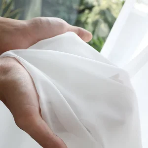 Silk Design New Product Keqiao Tulle White Milk Soft Fiber Fabric Sheer Curtain