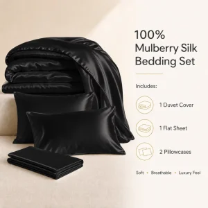 Silk Pillow Case Bed Sheets Floss Mulberry Silk Queen Bedding Sets