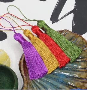 Silk Polyester Tassel Keychain for Garment Bag Decoration Elegant Tassels for Clothing Accessory