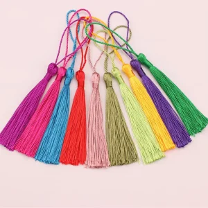 Silk Tassel Chinese Knot Lantern Accessories Festive Fringe Curtain Keychain Fan Bookmark for Decorative Use on Garments