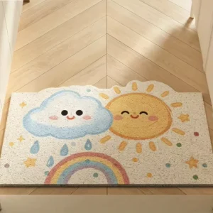 Silk loop Advertising Doormat for Hotel Entrance Welcome Mat with Logo PVC Floor Mat for Cartoon Printed logo