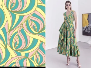 Silky Flowing Draping Fabric Girls Evening Gowns Prom Dresses 100% Polyester Woven Print 106GSM 60” Breathable Quick Dry