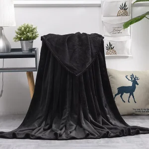 Silky Smooth Premium Solid Flannel Throw Blanket for Home Comfort and Travel