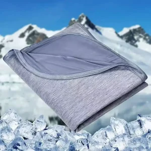 Silky Soft Woven Bamboo Nylon Summer Cooling Blanket for Hot Sleepers Lightweight Bed Throw Camping Picnic Travel Outdoor
