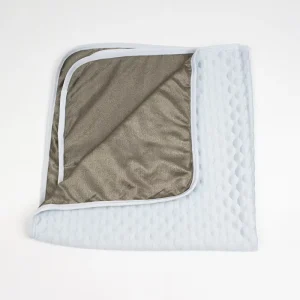 Silver Cotton Breathable EMF Grounding Blanket for Bedding and Stroller Use