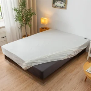 Silver Cotton Grounding Fitted Sheet Conductive Earthing Bedsheet for Improved Sleep and EMF Protection
