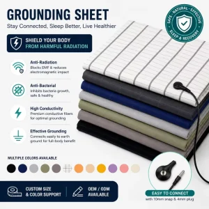 Silver Fiber Conductive Cloth Earthing Therapy Fabric Grounding Bed Sheet Material for Grounding Bed Sheet
