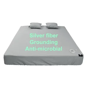 Silver Fiber Conductive Earthing Fitted Sheet Elastic Surround for Optimal Comfort Health with Grounding Cord and Plug