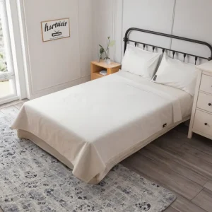Silver Fiber Organic Cotton Bed Sheet Soft Comfortable Anti-Bacterial Anti-Static for Better Sleep Experience Bedding Set