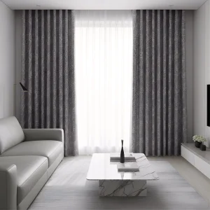 Silver Irregular Circle Jacquard Blackout Curtains Fabric up to 320cm Modern Luxury Textured Window Drapes for Living Room