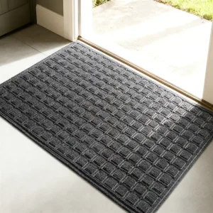 Simple Anti Slip Rubber Mat Stain Resistant Home Entrance Door Mat Sand Dust Removal Feature