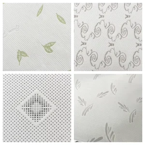 Simple Design Organic Cotton Knitting Jacquard Memory Foam Latex Mattress Ticking Topper Fabric for Southeast Asian Market