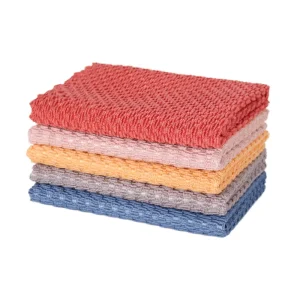 Simple Eco Friendly Solid Color High Absorbency Microfiber Clean Towel for Kitchen Vehicles