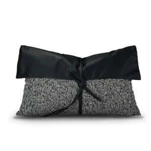 Simple Modern Sofa PU Leather Splicing Decoration Pillow Villa Light Luxury Waist Pillow Bow Pillowcase
