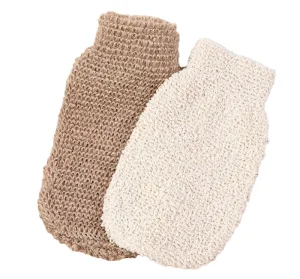 Simple Shower Ramie Jute Cotton Fiber Washcloths Body Scrubbers Bath Mitts Exfoliating Bath Gloves Bulk Body Cleaner