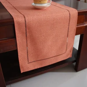 Simple Style Hollow out Table Runner Linen Polyester Colorful Table Decoration Long Tea Table Cloth