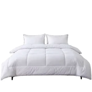 Simple Style Microfiber Filled Eco Friendly Breathable Polyester Cotton All Season Comforter Set Stitched Design for