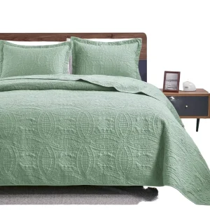 Simple Style Summer Lightweight Microfiber Comforter Quilted Polyester Bedding Set Geometric Pattern Woven Techniques Fall