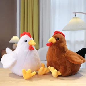 Simulated Realistic Big Rooster Chicken Plush Toy Soft Baby Chick Hen Stuffed Animal Doll Kids Soothing Throw Pillow Cushion