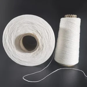 Singda Polyester Fancy Yarn 1200Denier 100% Polyester Roving Yarn Slub Yarn Raw White for Home Textiles
