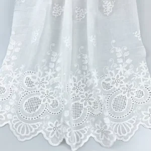 Single Border Clothing Accessories Punch Edges Guipure Lace Trim Embroidery Fabric for Kids