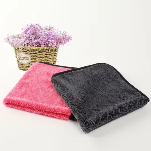 Single Side Twisted Loop Car Drying Wash Towel Super Absorbent Towel Thick Twist Pile Car Care Cleaning Cloth