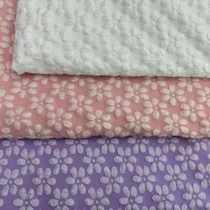 Six Leaf Embossed Bubble Jacquard Fabric for Dresses Sets and Lolita Wear