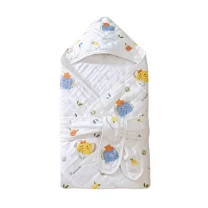 Six layer Pure Cotton Gauze Baby Hold Quilt Class a Maternal Infant Grade Newborn Square Cartoon Animal Print Gaoyang Hailong