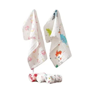 Six-layer Pure Cotton Gauze Towel Face Towel Facial Tissue Soft and Absorbent Customizable by Factory
