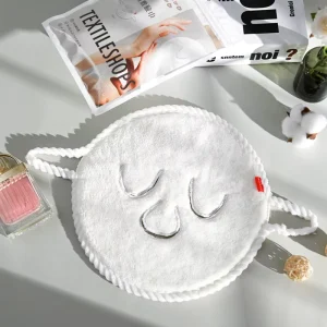 Skin-Friendly 3 Holes Towel Mask Moisturizing Salon Beauty Steam Skin-Filling Skin Care Facial Mask Towel
