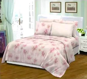 Skin Friendly Hypoallergenic 6 Piece All Season Comforter Set in Soft Brushed Peach Skin Polyester