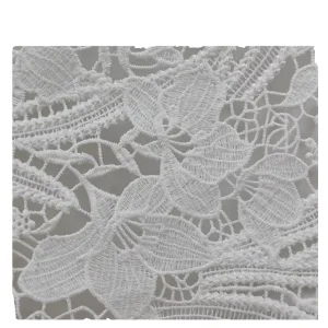 Skin Friendly White Cotton Cord Lace Fabric for Women’s Garments and Home Textiles