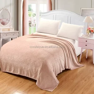 Skin-friendly Custom Logo Dyeing Cutting Stone Pattern Flannel Warm Fleece Raschel Blanket