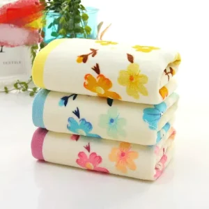 Skin friendly Thick Cotton Hand Towels Smooth Soft Touch Quick Dry Floral Design Bath Face Towels for Family Hotel Spa