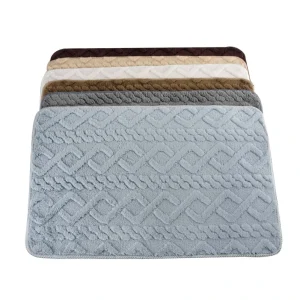 Skymoving Washable Super Absorbent Bathroom Floor Rubber Door Mat Rubber Bath Mat Microfiber Bath Mat with Rubber Backing