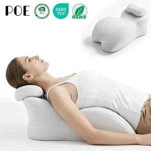 Slim Fit Solid Body Sleep Pillow Quiet Noise Reduction Relax Bed Sleeping Pillow for Bed Reading and Sleeping