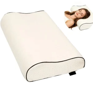 Slow Rebound Deep Sleep Alleviates Headaches Neck Pillow Ergonomic Curve Latex 60*40cm Memory Foam Pillow for Use on the Bed