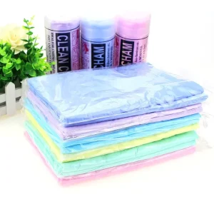 Small 43x32cm Square Plain PVA Chamois Towel Absorbent Eco Friendly for Kitchen Car Pet Use Cleaning Drying Wipe