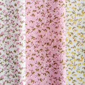 Small Flowers Colorful Printed 100% Cotton Fabric for Washable Autumn Girl Baby Clothes