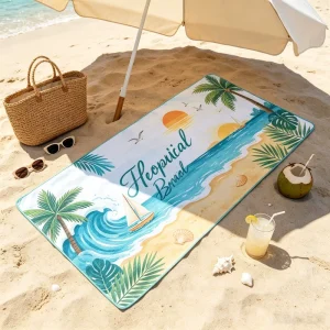 Small Minimum Order Quantity Beach Towel Super Absorbent Customized Designs Supported Beach Towel