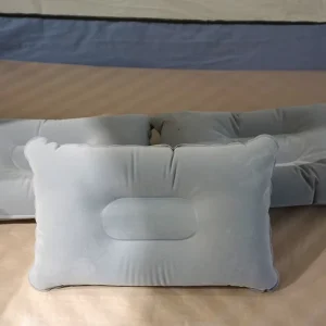 Small Outdoor Travel Camping Inflatable PVC Flocking Pillow for Lunch Break and Bed Rest While Reading
