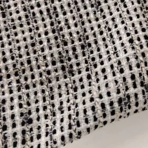 Small Stock 450g/m 35C 60P 5N Yarn Dyed Woven Wool Polyester Tweed Fabric All Seasons Lightweight Pastoral Style Clothing Home