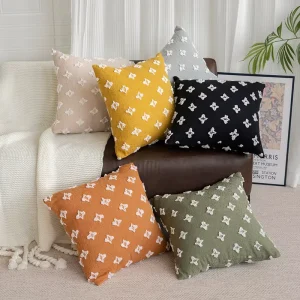Small square Floral Instagram style Bedroom Bed Pillow Modern Minimalist Living Room Sofa Cushion Decorative Pillow Cover